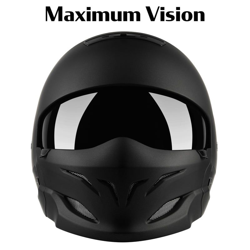 Solar Full Face Helmet - Half Face - With Visor