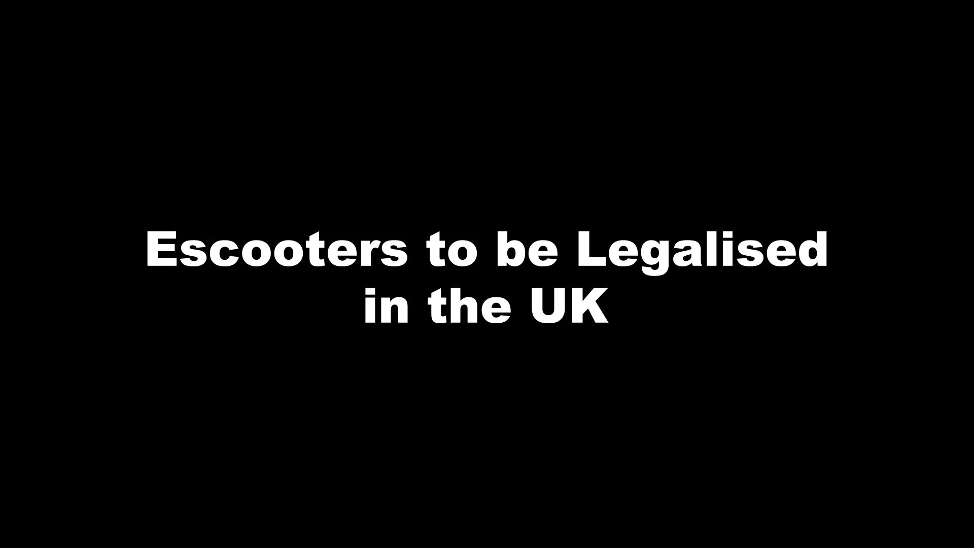 E-scooters to be legalised in the UK within weeks