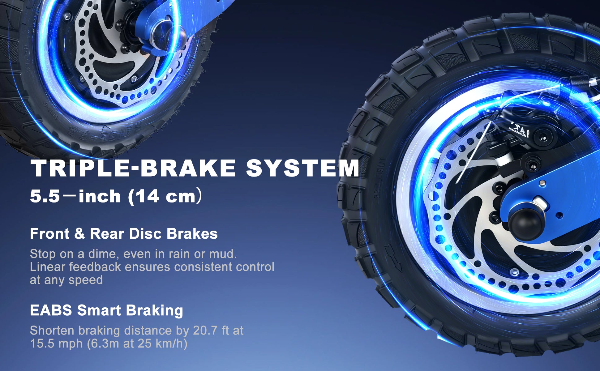 Triple-Brake System for Maximum Control