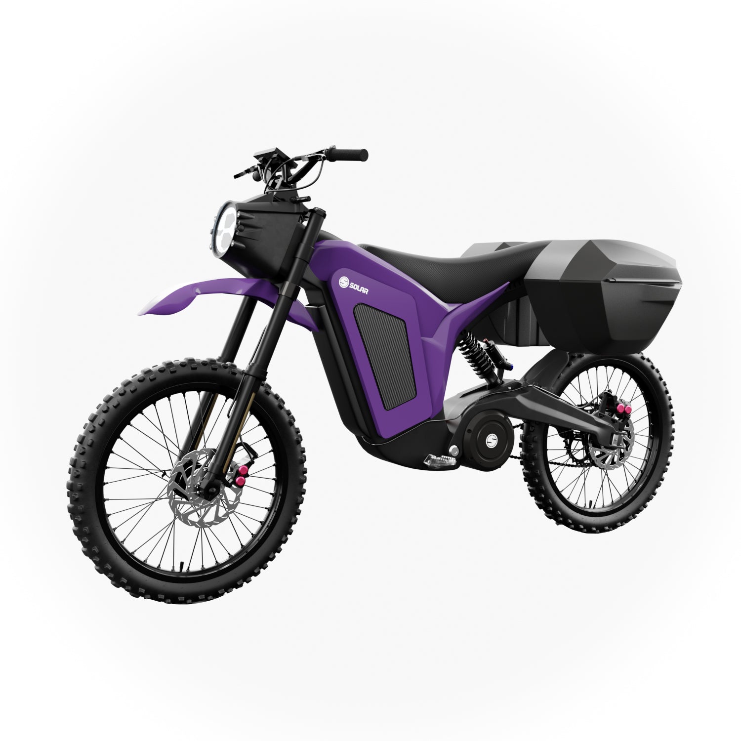 buildImage:solar-e-clipse-electric-bike-race-edition,enduro-off-road-tires,purple-black,yes-pannier