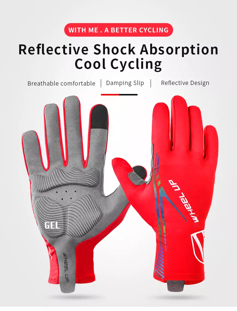 Lycra Full Fingerprint Riding Gloves Outdoor With Touch Screen - Solar Scooters - Solar Scooters