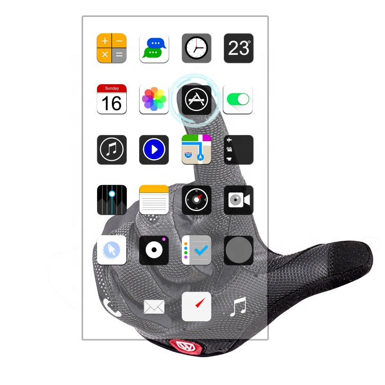 Full Fingerprint Riding Gloves Outdoor With Touch Screen - Solar Scooters - Solar Scooters