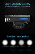 Light Smart Sensor Anti-glare With 250 Lumens And USB Rechargeable - Solar Scooters - Solar Scooters