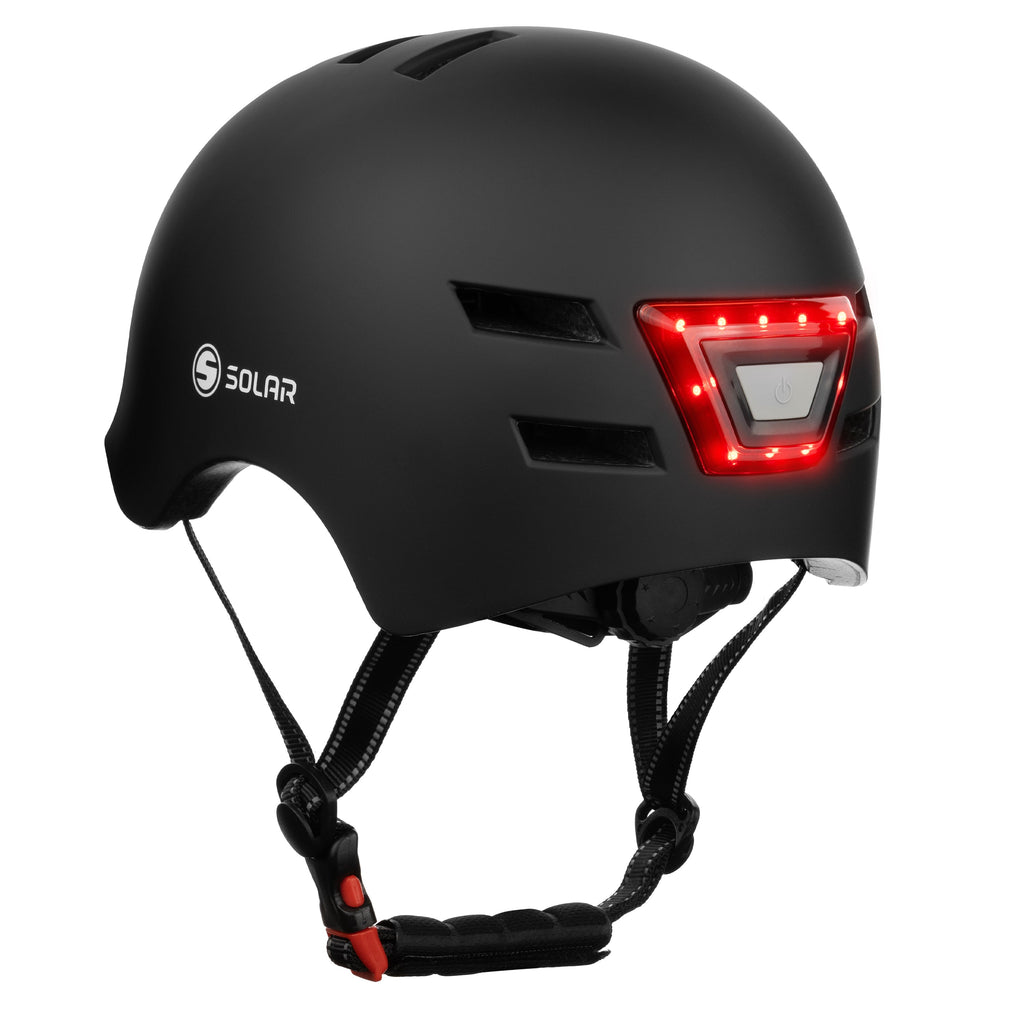 bike helmet solar panel Solar Scooters LED Rechargeable Helmet With Front and Rear Light